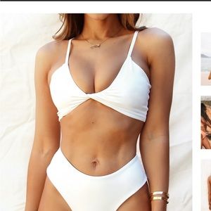 Wave Babe Swimwear Milos White Top L